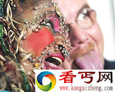 世界上身体穿孔最多的女人[图片]
