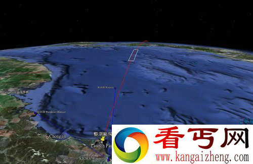 [图文]台湾公布福卫二号卫星拍摄朝鲜火箭照片