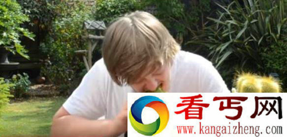 男子直播生吃仙人掌 还是带刺的那种