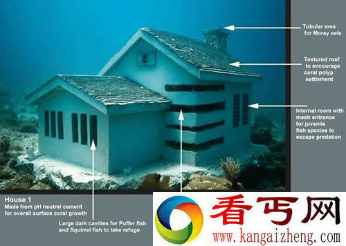 urban reef水下住宅 让各种生物能躲避追踪