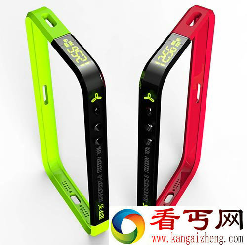 带提醒屏幕的iPhone壳 手机边框也能显示时间