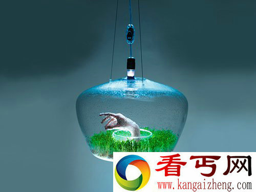 一个拥有双重功能的吊灯 种个花草 点个灯
