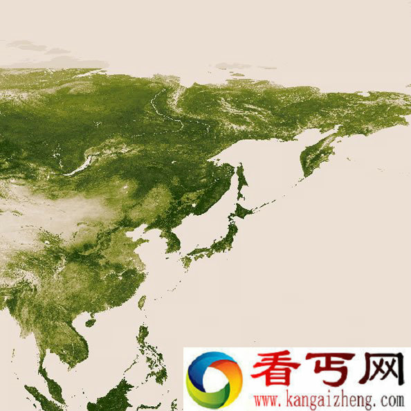 高分辨率“绿色的地球” 代表植被越繁盛