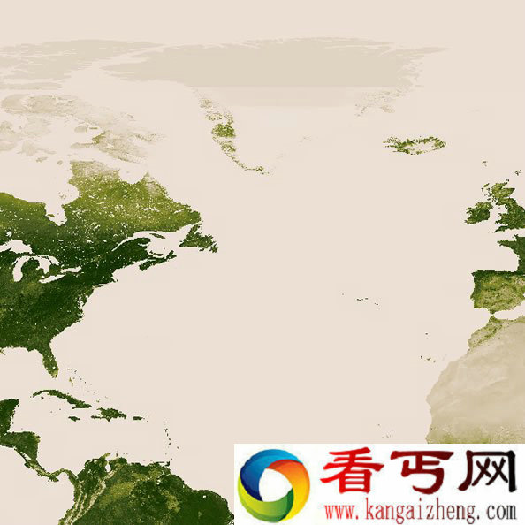 高分辨率“绿色的地球” 代表植被越繁盛