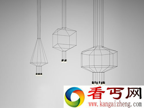 空中的线条 wireflow吊灯 延续了灯具流动的线性特征