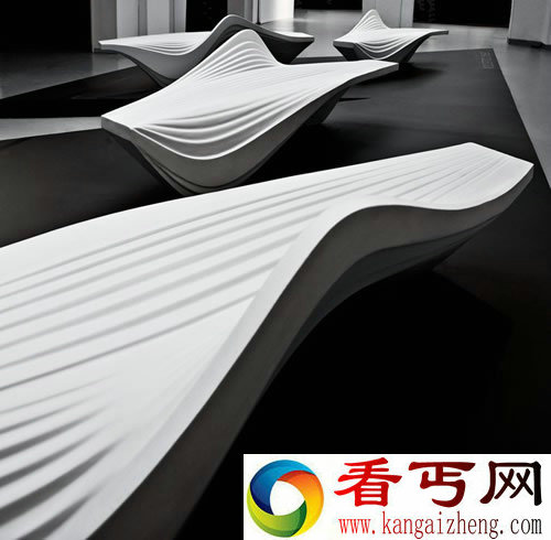 流动的曲线 serac bench座椅