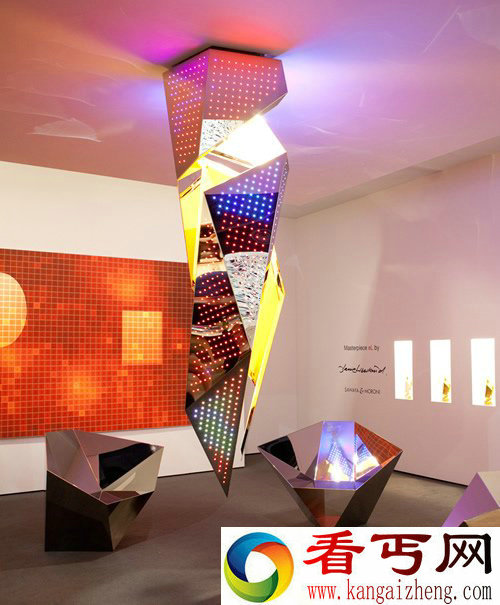 14分钟灯光秀 从一个展开的螺旋体发展而来