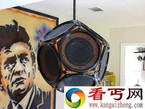 自制十二面体扬声器 360度面面均是发声点