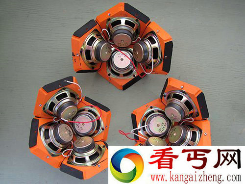 自制十二面体扬声器 360度面面均是发声点