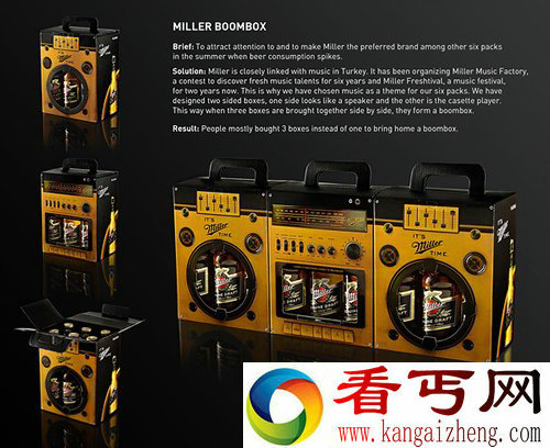Miller 复古的啤酒包装 设计特色很明显