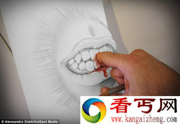 一支画笔绘制的3D画 栩栩如生