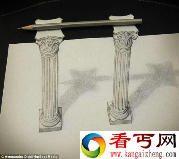 一支画笔绘制的3D画 栩栩如生