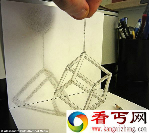 一支画笔绘制的3D画 栩栩如生