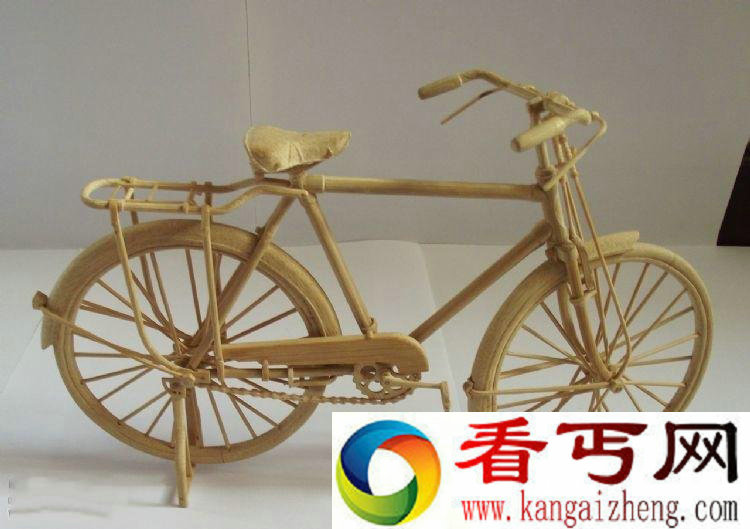 好精致！用竹子做成二八式自行车！