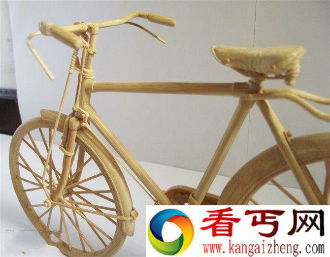 好精致！用竹子做成二八式自行车！