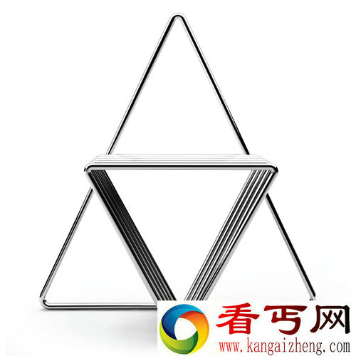 Sprger三角形椅子 一根金属管弯曲而成