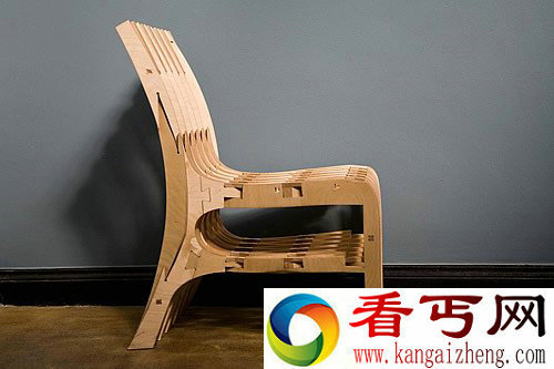 X 剪刀椅 五轴联动通过激光切割而成