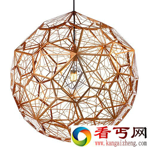 未来感 etch web金属吊灯 抽象球形灯罩