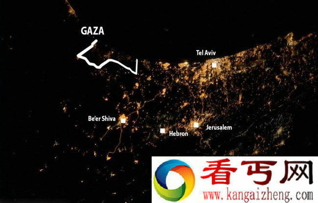 [图文]太空航拍以色列和加沙的战火冲突