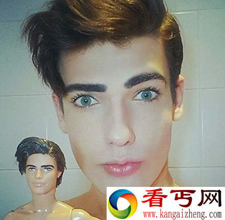 巴西男模打造男芭比娃娃 想跟乌克兰女芭比恋爱