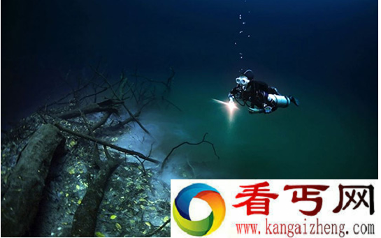 墨西哥潜水员深海探秘“水下河”洞穴