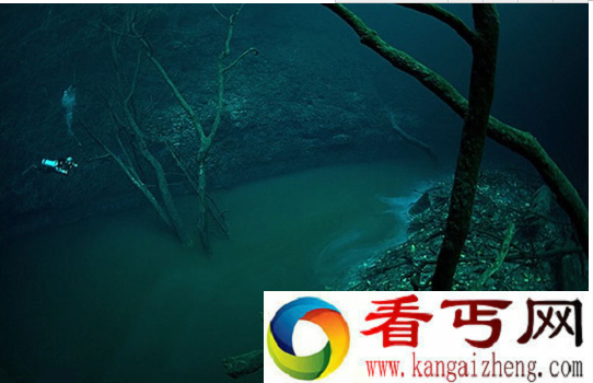 墨西哥潜水员深海探秘“水下河”洞穴