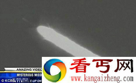 [图文]美国南加州海岸发现神秘火箭发射