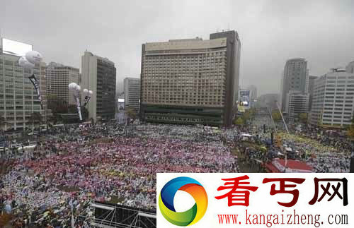 韩爆发严重示威 市民要求朴槿惠下台