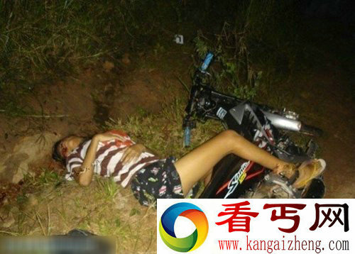 短裙美女撞车惨死路边 尸体惨不忍睹 慎看！