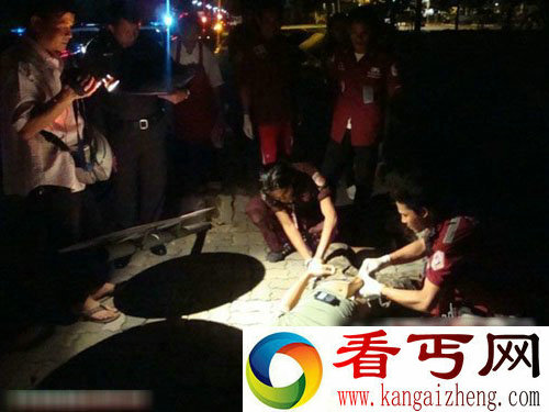 摩托车车祸致数人惨死血洒倒在路边
