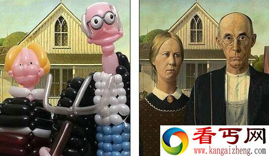气球也可作画!美国艺术家用气球创作出名画复制品