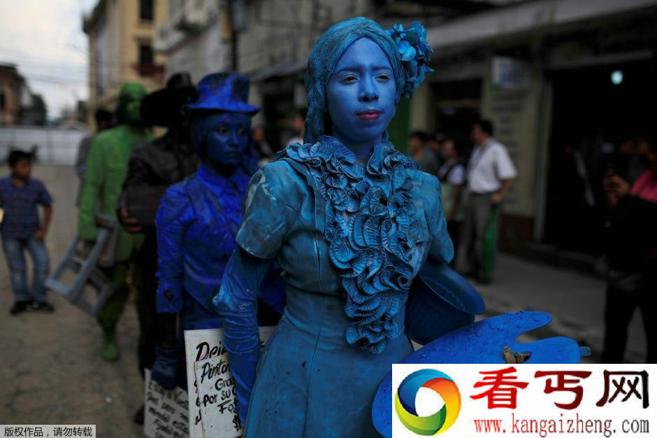 活雕塑比赛引围观 栩栩如生惊爆眼球