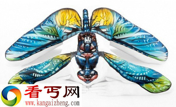 人体彩绘秀图片 将人体模特彩绘变为野兽