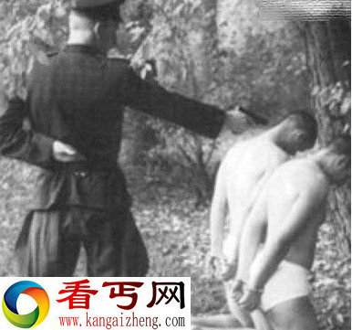 二战纳粹令人发指的暴行枪毙裸体女囚犯