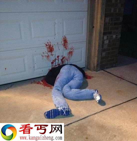 男子万圣节布置如凶杀现场 邻居吓得忙报警