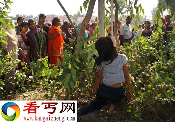 印度再发少女遭强奸被杀悬挂树上惨案(案发现场组图)