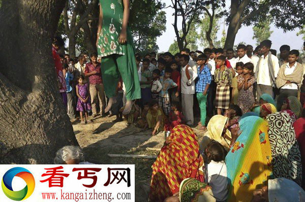 印度再发少女遭强奸被杀悬挂树上惨案(案发现场组图)