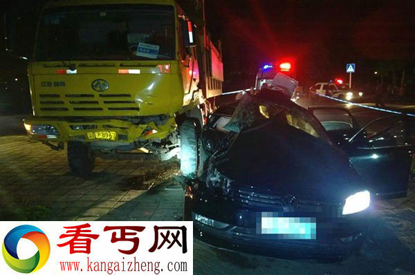 520晚新婚夫妻驾车与货车相撞双双身亡