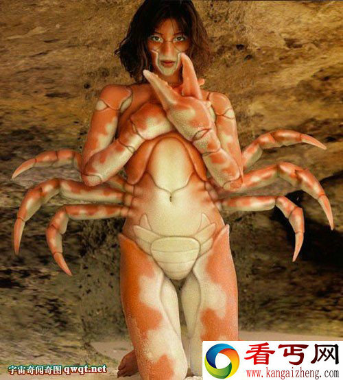 PS高手拼成美女与动物混合后的怪物