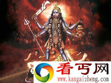 印度传说宇宙女王卡莉“践踏”湿婆神的故事