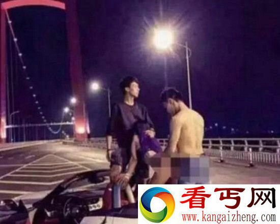 两男一女宝马车顶嘿咻 大玩3P