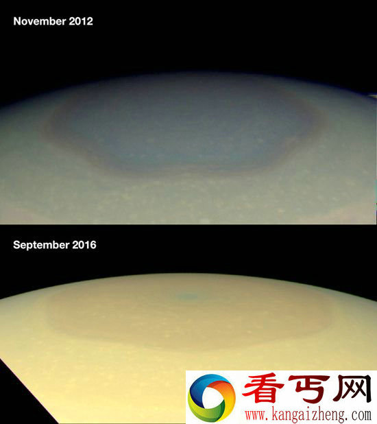 土星北极六角颜色从蓝变金 其原因竟然是?