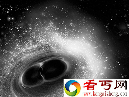引力波与双黑洞 曝引力波源头两黑洞高清图