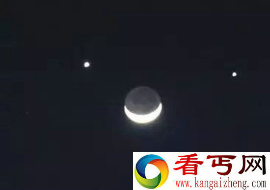 “三星伴月”加天琴座流星雨四月夜空十分热闹