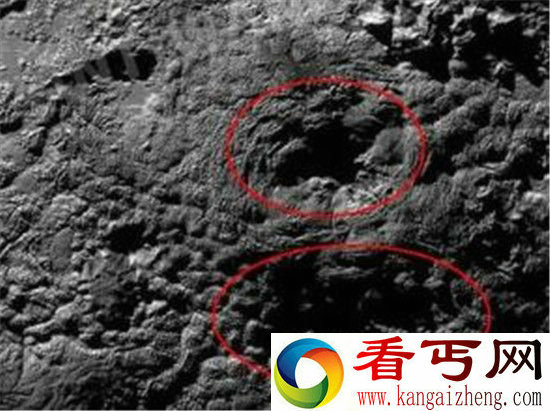 冥王星现神秘洞口及水分似不明生物巢穴入口