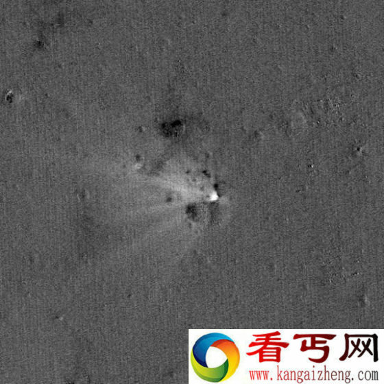 美飞船撞击月面 勘测器拍摄直径3米撞击坑