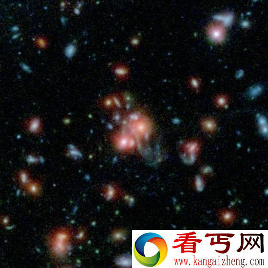 距地球98亿光年之遥 发现一个独特星系团