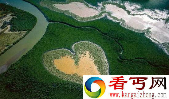 世界最浪漫的湖大自然的表白情书