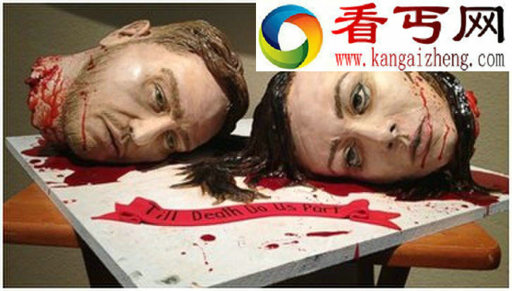 女蛋糕师制作“鲜血头颅”蛋糕:演绎“至死不分离”的爱情宣言