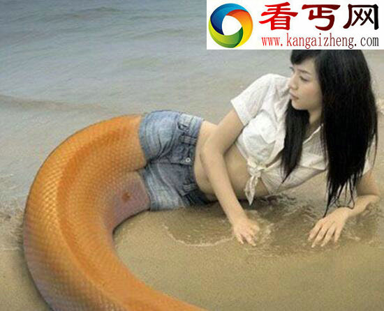 真实的日本美人蛇图片，人头蛇身美人蛇的真实面貌
